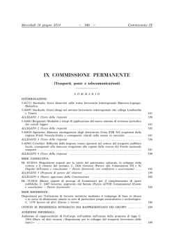 IX Trasporti, poste e telecomunicazioni