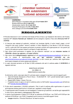 A questo link potete scaricare il regolamento con tutte le
