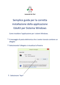 Semplice guida per la corretta installazione della applicazione
