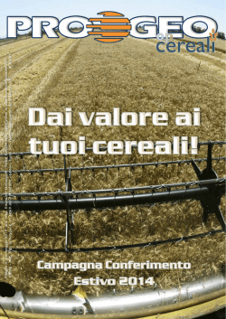 Raccolta Cereali Estivi 2014