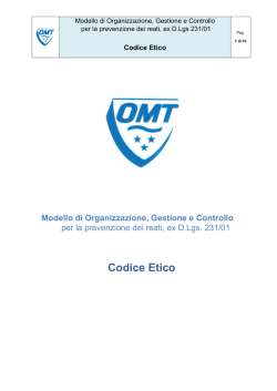 Scarica il Codice Etico - OMT | OFFICINE MECCANICHE TORINO SpA