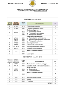 fac-simile piano di studi immatricolati aa 2014