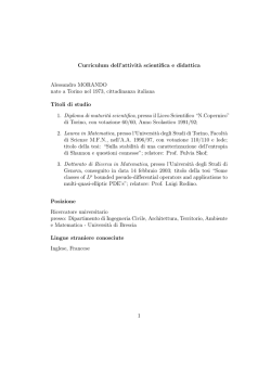 Complete CV (italian)