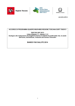Allegato 1 - Bando FAS Salute 2014