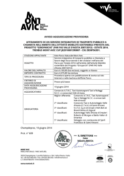 avviso aggiudicazione provvisoria affidamento di un servizio