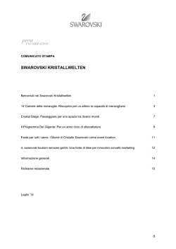 Comunicato Stampa Swarovski Kristallwelten