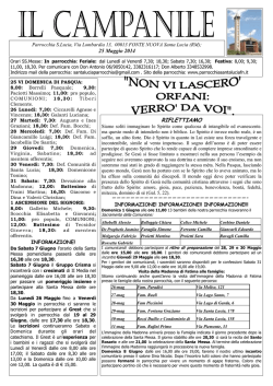 Campanile 25 Maggio 2014 - Parrocchia Santa Lucia