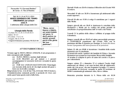 AVVISI PARROCCHIALI - Parrocchia Corno S.Vito
