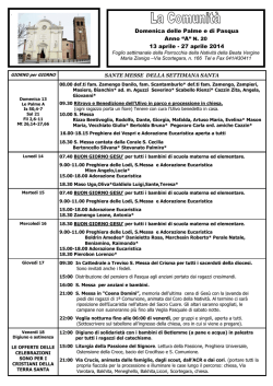 13-27 Aprile 2014 - Parrocchia di Zianigo