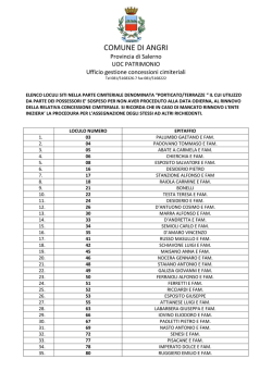 Elenco dei loculi siti nel porticato comunale il cui