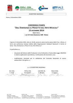 Fondazioni Lirico Sinfoniche: Conferenza Stampa 15