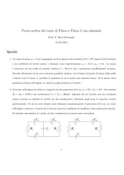 Esercizi con soluzioni dello scritto del 15/4/2014