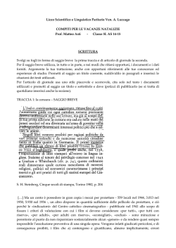 Compiti per Natale 2014 5L - Istituto Ven. A. Luzzago