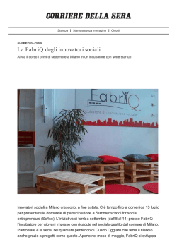 FABRIQ Luglio-Agosto 2014