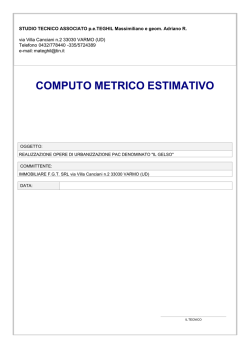 COMPUTO METRICO ESTIMATIVO