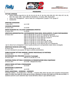 programma - Rally Terra di Argil