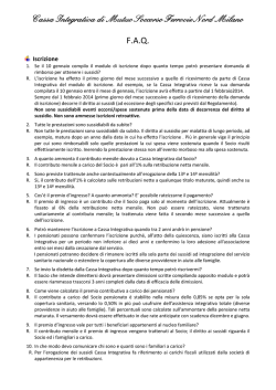 Cassa Integrativa di Mutuo Soccorso Ferrovie Nord Milano F.A.Q.
