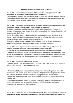 FAQ pubblicate dal MIUR