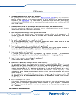 Faq - Poste Italiane