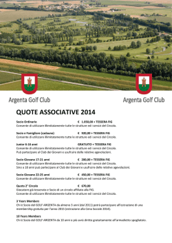 Elenco QUOTE ASSOCIATIVE 2014 + PROMO +