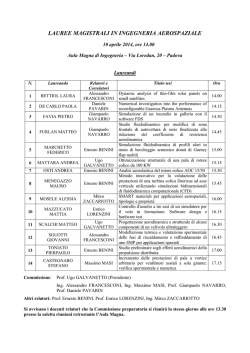 lista - Ingegneria Aerospaziale
