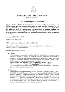 Avviso pubblico - Comune di Santa Teresa di Riva
