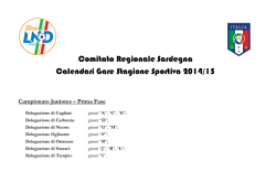 Calendario Juniores 2014-2015