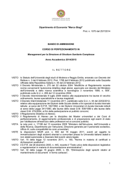 Bando Completo (formato PDF) - Università degli studi di Modena e