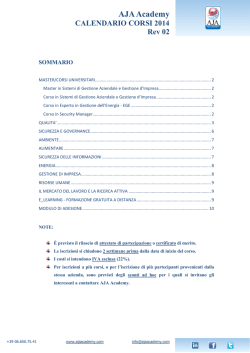 catalogo completo corsi, date, costi