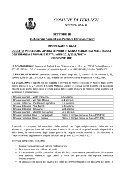 Nel bando gara 2014 - Terlizzi 5 Stelle