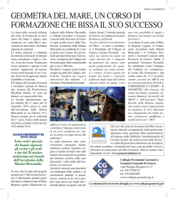 geometra del mare, un corso di formazione che bissa il suo successo