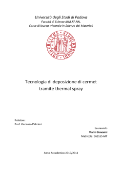 Tecnologia di deposizione di cermet tramite therma