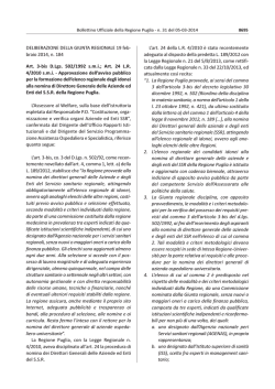 DELIBERAZIONE DELLA GIUNTA REGIONALE 19 feb‐ braio 2014