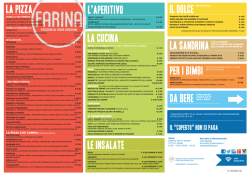 Giugno 2014 - Farina – Pizzeria con cucina