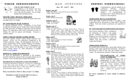 MONTHLY HEALING MASS on Monday February 21st at 7:00pm