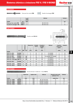 fischer FIS V / FIS V-BOND - Catalogo Generale - Edizione