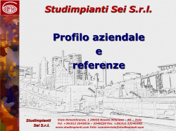 Profilo Aziendale - STUDIMPIANTI SEI Srl