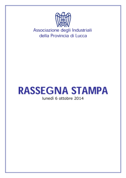 Rassegna Stampa 6 ottobre 2014
