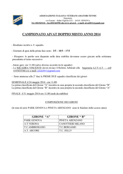 CAMPIONATO AIVAT DOPPIO MISTO ANNO 2014