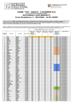 Italo Britannica - LICEO MINGHETTI