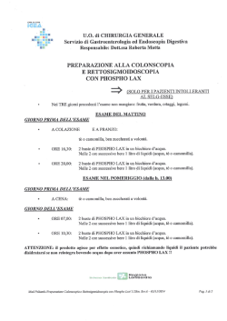 Preparazione alla colonscopia e