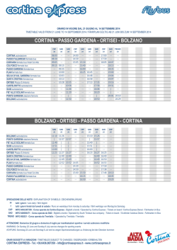 CORTINA - PASSO GARDENA - ORTISEI