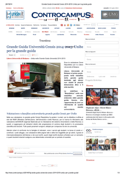 Grande Guida Universit&agrave; Censis 2014