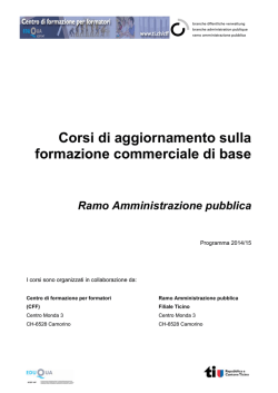 Opuscolo informativo ramo Amministrazione pubblica