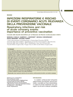 infezioni respiratorie e rischio di eventi coronarici acuti