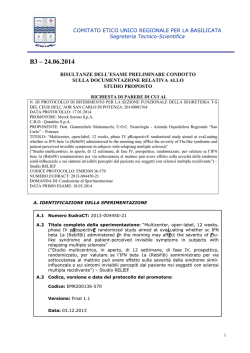 B3 – 24.06.2014 - Ospedale San Carlo