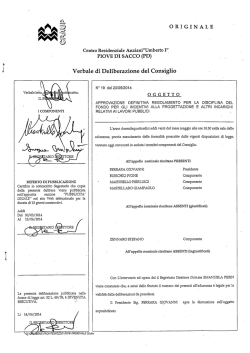approvazione definitiva regolamento per la disciplina del