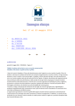 23 maggio 2014 - Comunit&agrave; del Garda