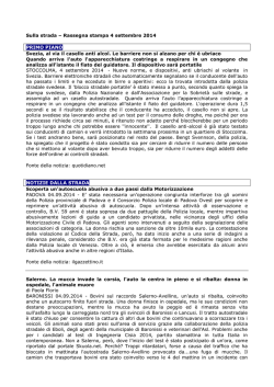 Leggi la rassegna del 4 settembre