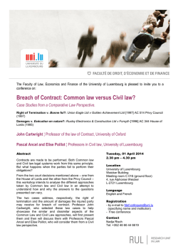 Breach of Contract: Common law versus Civil law?